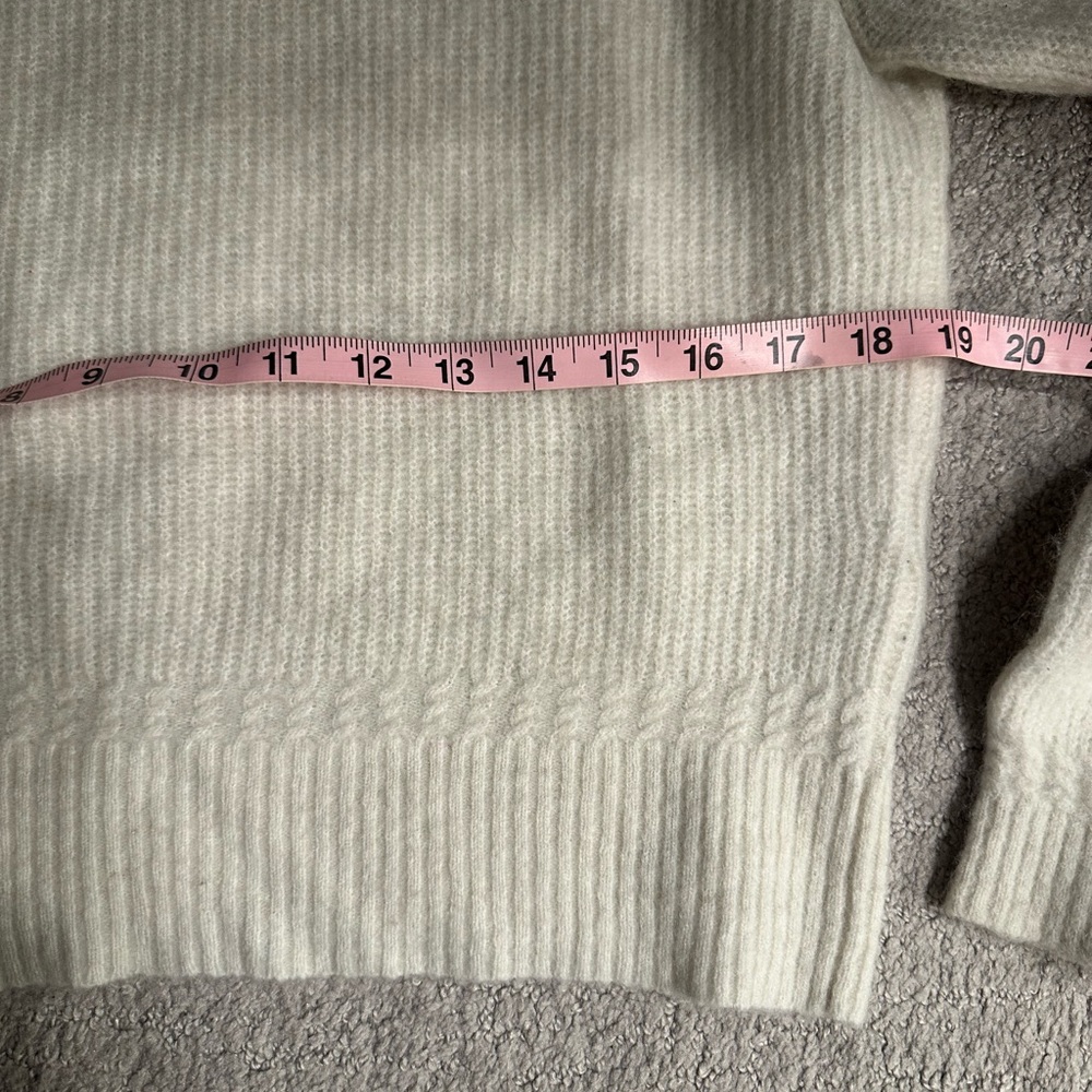 Cream Sezane sweater -pretty details aroundd collar, sleeves and bottom. - Picture 14 of 14